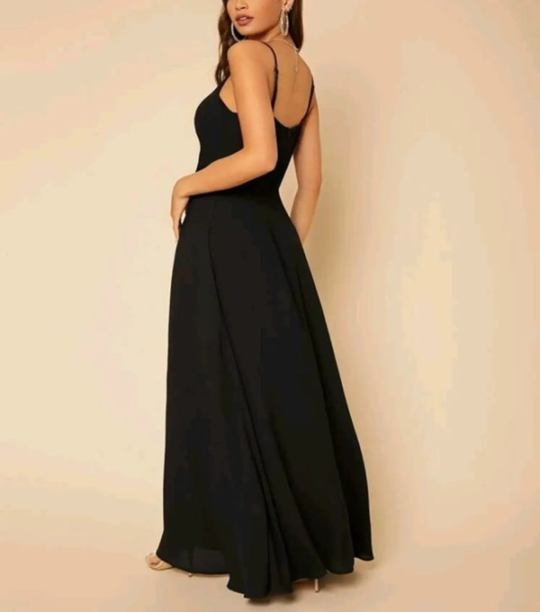 Vestido de Fiesta Negro Gasa - Imagen 3