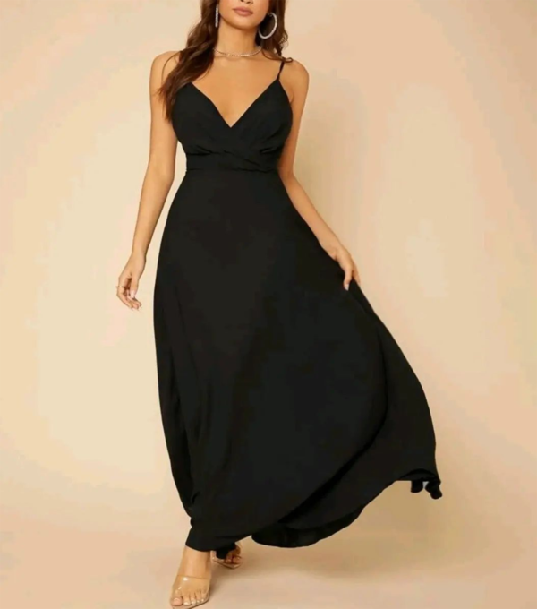 Vestido de Fiesta Negro Gasa - Imagen 4