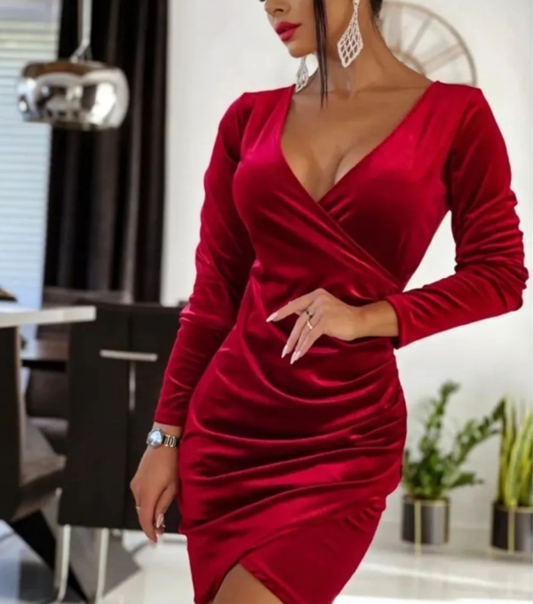 Vestido de Fiesta Terciopelo Rojo