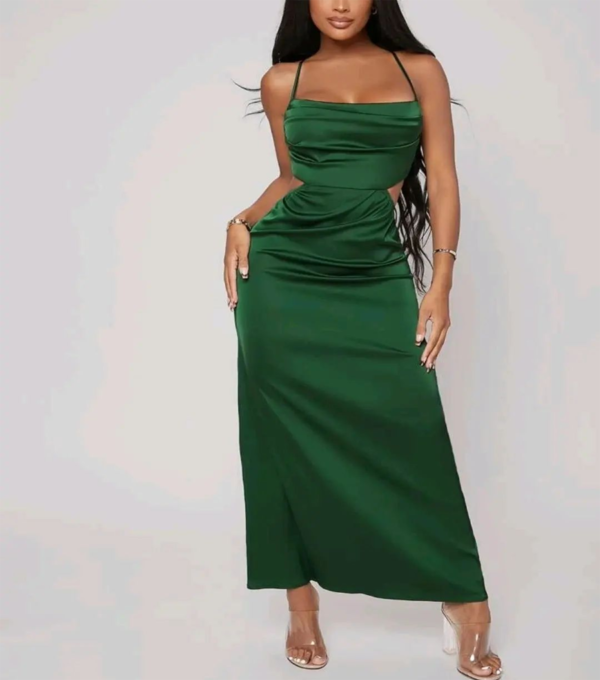 Vestido de Fiesta Verde Oscuro
