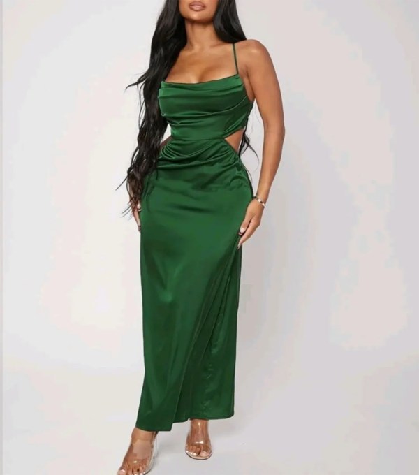 Vestido de Fiesta Verde Oscuro - Imagen 4