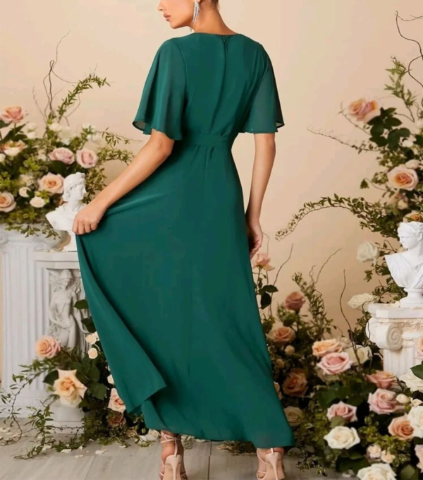 Vestido de Fiesta Verde Botella - Imagen 4