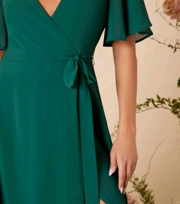 Vestido de Fiesta Verde Botella - Imagen 3