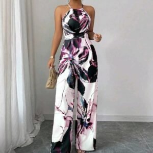 Enterito estampado morado