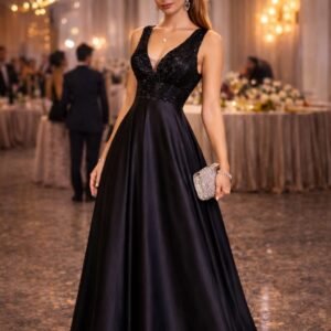 Vestido de gala negro